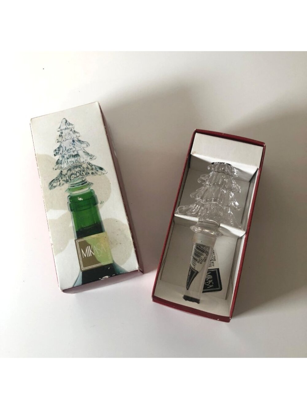 Mikasa Holiday Time Austria Lead Crystal Christmas Tree Bottle Stopper